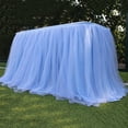 thumbnail image 1 of Tulle Table Skirt Tablecloth Tutu Table Skirting For Wedding Birthday Party Home Dessert Cake Table Decor (L 3(ft)*H 30in), 1 of 1
