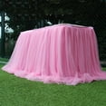 thumbnail image 1 of Tulle Table Skirt Tablecloth Tutu Table Skirting For Wedding Birthday Party Home Dessert Cake Table Decor (L 3(ft)*H 30in), 1 of 1