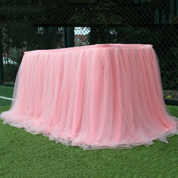Tulle Table Skirt for Rectangle or Round Tables Tutu Table Skirt Tableware For Party Wedding Birthday Party Home Decoration Table Skirting 40"x30"
