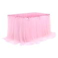 thumbnail image 1 of Tulle Table Skirts, Ongmies 1Pc Ruffle Tutu Table Cloth, Round Table Skirts Desk Skirt for Princess Girls Birthday Party Cake Dessert Decorations Table Skirt, 1 of 9