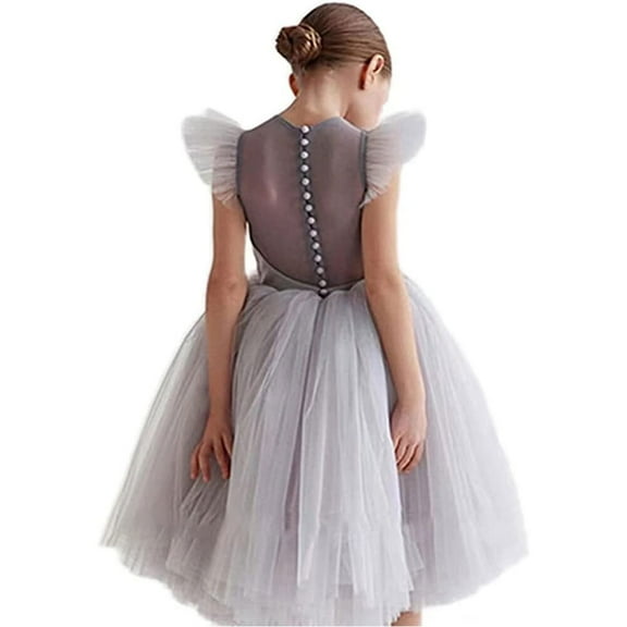 Tulle Tutu Flower Girl Dress Bridesmaid Dress Birthday Wedding Party Sundress