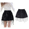 thumbnail image 1 of Tulle Tutu Skirt for Girls Layers Black Tutu Sparkly Sequin Skirt Elastic Waist Ballet Dress Thanksgiving Tutu 5-6 Years, 1 of 9