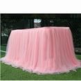 thumbnail image 1 of Tulle Tutu Table Skirt Wedding Tablecloth Birthday Baby Shower Party Table Skirting Table Decoration Table Cloth for Rectangle and Round Table 39*30 Inch, 1 of 4
