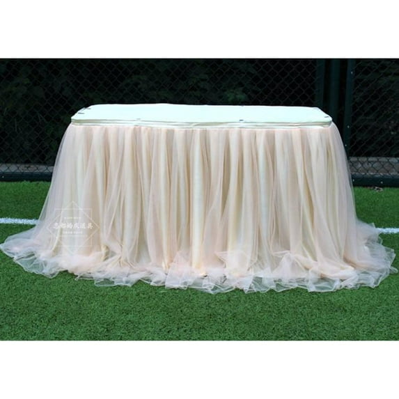 Tulle Tutu Tablecloth Dining Table Cover Cloth Home Hotel Textile For Wedding Event Hotel Decoration,C