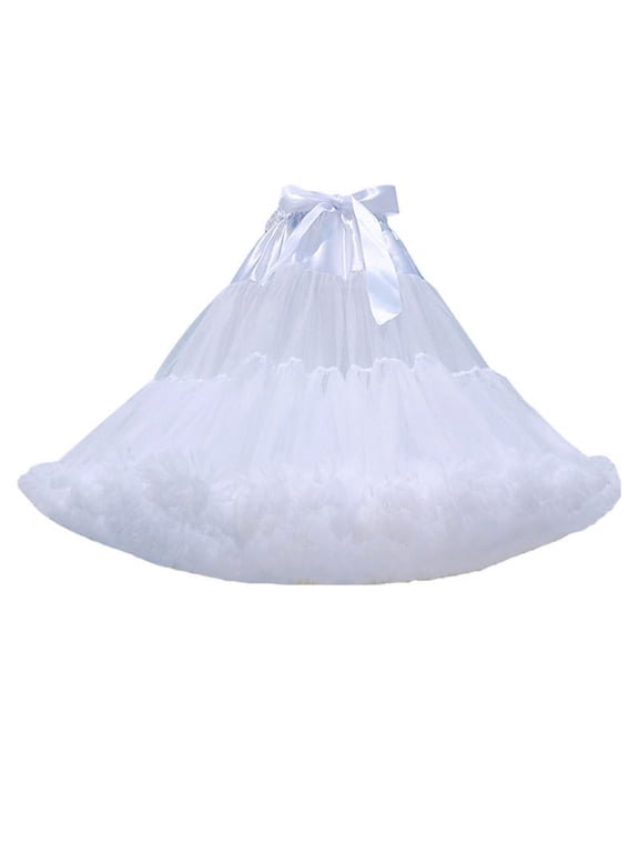 Tulle Underskirt Crinoline Slips Girls Petticoat Underskirt Hoopless Crinoline