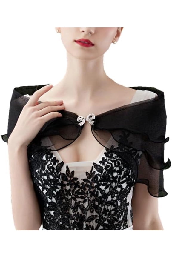 Tulle shawls and head wraps for evening dressesLightweight bridesmaid wedding cape jacketsFashion scarvesSummer cover-ups