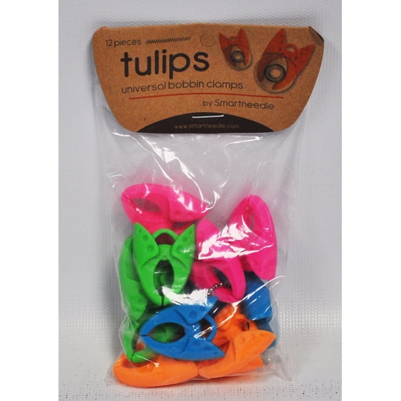 12pk Tulip Bobbin Clamps, Assorted Colors