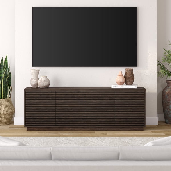 Tullis Rectangular TV Stand for TV's up to 78" in Alder Brown