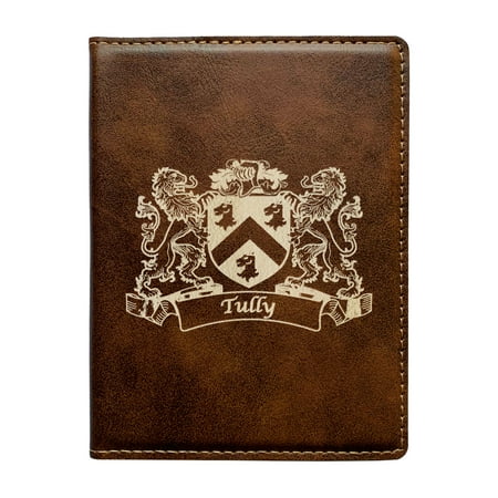 Tully Irish Coat of Arms Leather Passport Wallet