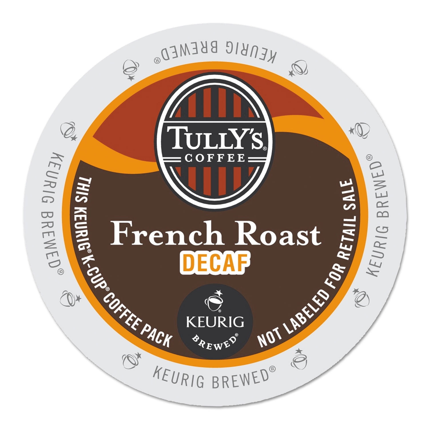 Tully's Coffee KCup Pod French Roast Decaffeinated, 24 ct Case of 4