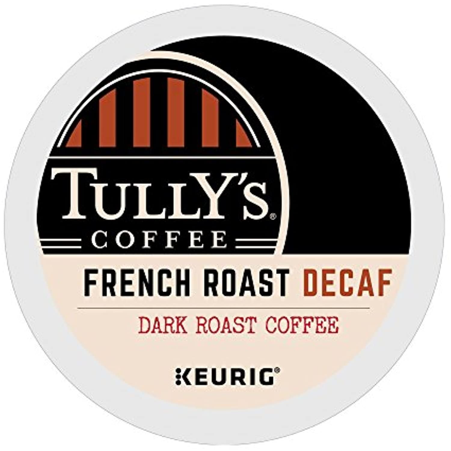 Tullys French Roast Decaf Coffee For Keurig Brewing Systems 24 K- Cups (4 Pack) By Tullys Coffee