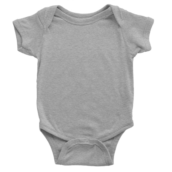 Tulo & Garn Baby Bodysuit Soft 100% Cotton Snapsuit Heather Gray, 12m