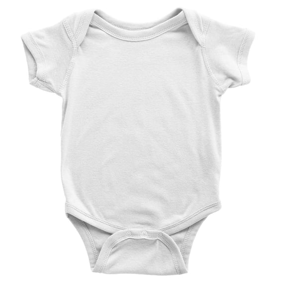 Tulo & Garn Baby Bodysuit Soft 100% Cotton Snapsuit White, 18m