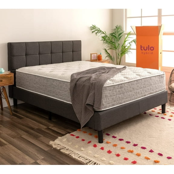 Tulo by Mattress Firm 13" King Mattress Memory Foam Cooling Hybrid Mattress in a Box, Medium Firm