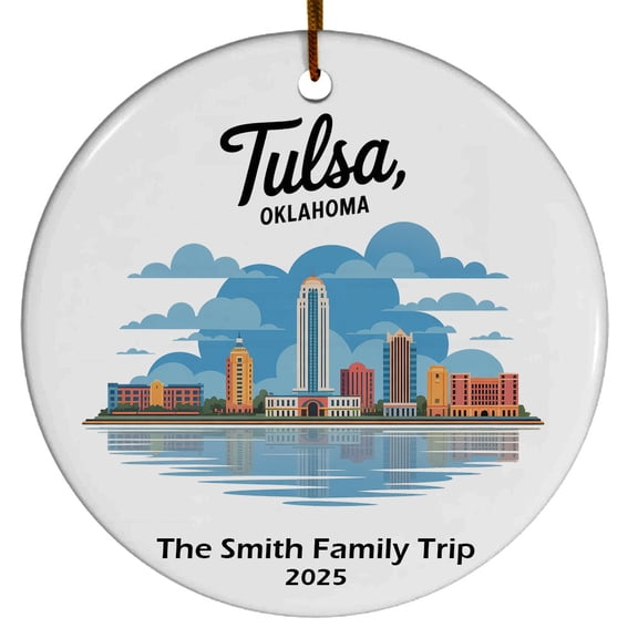 Tulsa Oklahoma Christmas Ornament, Collection of City Travel Souvenirs for Family and Friends, Christmas Tree Ornament City Travel, Trips of The Year, Christmas Ornament 2025