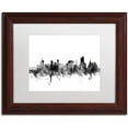 thumbnail image 1 of "Tulsa Oklahoma Skyline B&W" Canvas Art by Michael Tompsett, White Matte, Wood Frame, 1 of 4