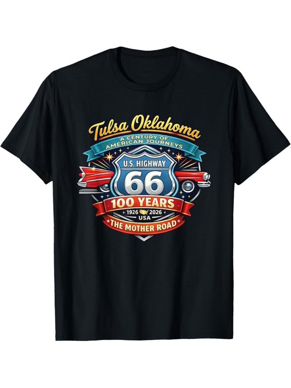 Tulsa Oklahoma U.S. Highway 66 100th Anniversary T-Shirt
