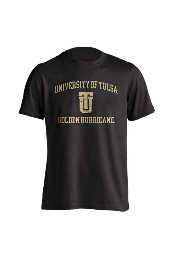 Tulsa University Golden Hurricane TU Distressed Retro Short Sleeve T-Shirt