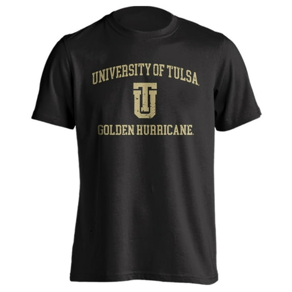 Tulsa University Golden Hurricane TU Distressed Retro Short Sleeve T-Shirt