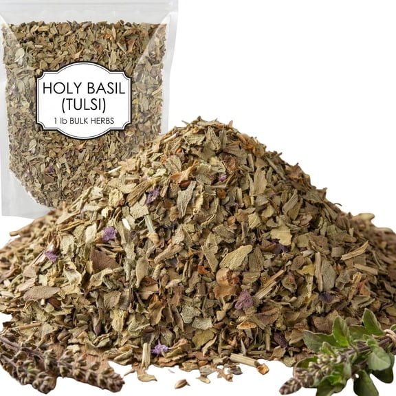Tulsi Leaves, Organic Tisanes Leaf 1lb, Herbal Tea, Supports Calmness, Focus  and Relaxation - Herbal Goodness