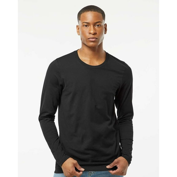 Tultex 591 Unisex Premium Cotton Long Sleeve T-Shirt-Black-3XL