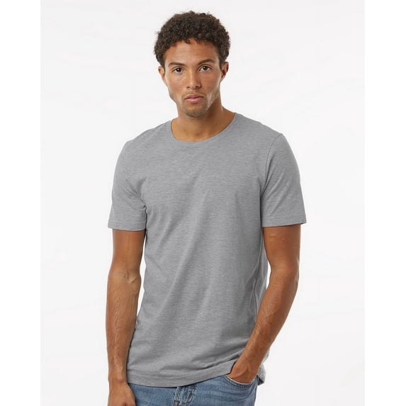 Tultex 602CVC Combed CVC T-Shirt-Heather Red-M
