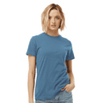 thumbnail image 1 of Tultex Fine Jersey Classic Fit T-Shirt, Women's Short Sleeve Ribbed Crewneck Slate Tee, S, 1 of 4