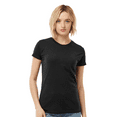 thumbnail image 1 of Tultex Fine Jersey Slim Fit T-Shirt for Women, Short Sleeve Crewneck Black Tee, L, 1 of 4