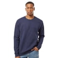 thumbnail image 1 of Tultex Men’s Crewneck Long Sleeve Sweatshirt, 80/20 Cotton/Polyester Fleece Winter Sweater (Navy, M), 1 of 7