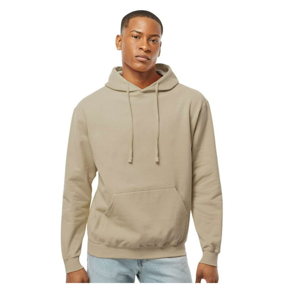 Tultex Men’s Fleece Hooded Sweatshirt 80/20 Ring-Spun Cotton/Polyester Pullover Essential Hoodie (Sand, 2XL)