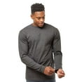 thumbnail image 1 of Tultex Men's Heavyweight Jersey Long Sleeve T-Shirt, Long Shirts 100% Ring-Spun USA Cotton Crewneck Tee (Heather Charcoal, S), 1 of 9