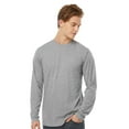 thumbnail image 1 of Tultex Men's Poly-Rich Long Sleeve T-Shirt Crewneck Tees (Heather Grey, XL), 1 of 7