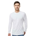 thumbnail image 1 of Tultex Men's Poly-Rich Long Sleeve T-Shirt Crewneck Tees (White, M), 1 of 6