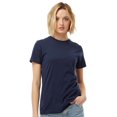 thumbnail image 1 of Tultex Short Sleeve Women's Fine Jersey T-Shirt, Classic Fit Crewneck Tee, Navy, L, 1 of 5