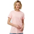 thumbnail image 1 of Tultex Short Sleeve Women's Fine Jersey T-Shirt, Classic Fit Crewneck Tee, Pink, L, 1 of 5