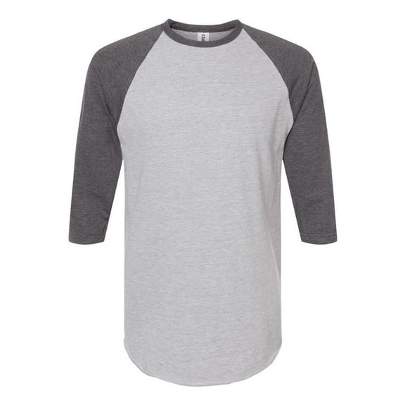 Tultex - Unisex Fine Jersey Raglan T-Shirt - 245 - Heather Grey/ Heather Charcoal