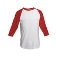 thumbnail image 1 of Tultex - Unisex Fine Jersey Raglan T-Shirt - 245 - White/ Red - Size: M, 1 of 4
