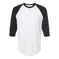 thumbnail image 1 of Tultex - Unisex Fine Jersey Raglan T-Shirt - 245 - White/ Black - Size: L, 1 of 4