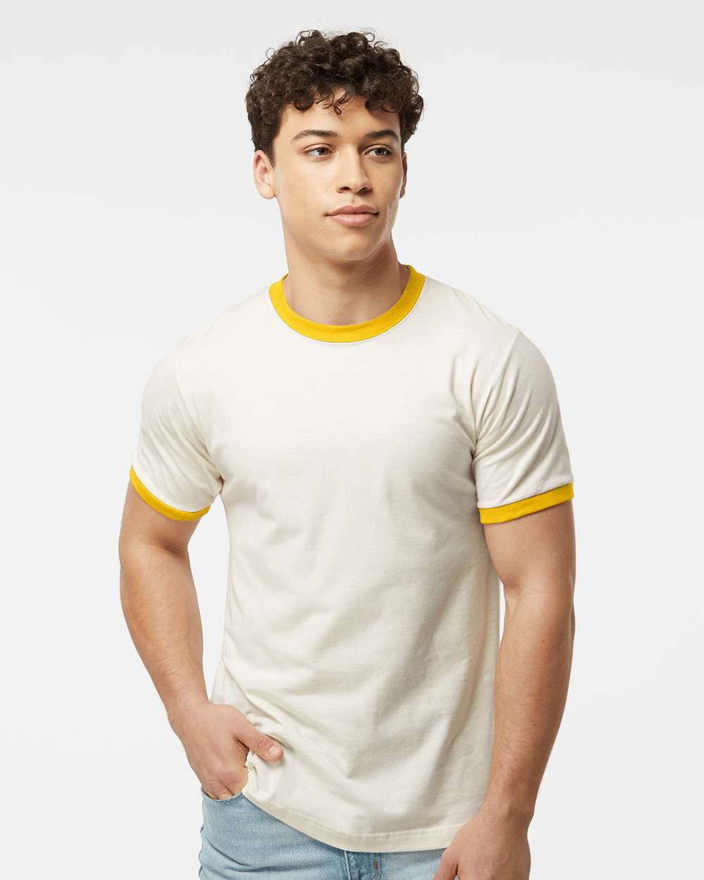 Tultex Unisex Fine Jersey Ringer T-Shirt - Walmart.com
