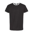 thumbnail image 1 of Tultex - Unisex Fine Jersey Ringer T-Shirt - 246 - Black/ White - Size: S, 1 of 5