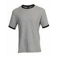 thumbnail image 1 of Tultex - Unisex Fine Jersey Ringer T-Shirt - 246 - Heather Grey/ Black - Size: 2XL, 1 of 5