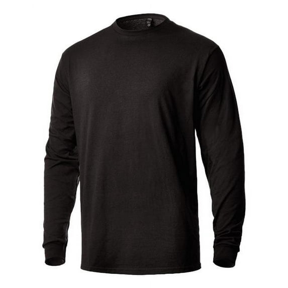 Tultex - Unisex Heavyweight Jersey Long Sleeve T-Shirt - 291 - Black - Size: L
