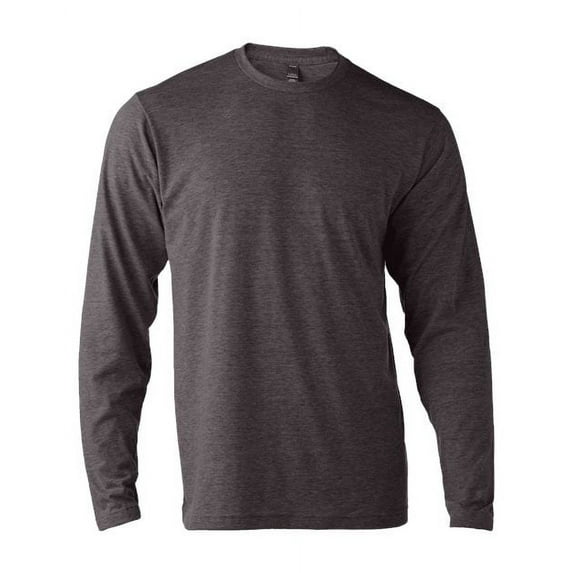 Tultex - Unisex Poly-Rich Long Sleeve T-Shirt - 242 - Heather Charcoal - Size: XL