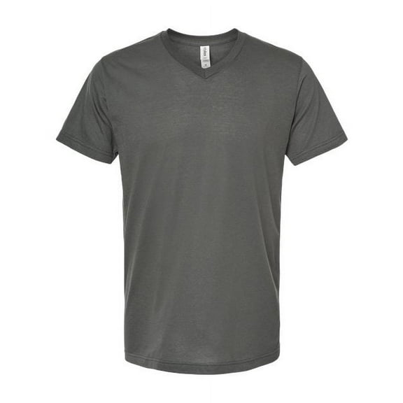 Tultex - Unisex Poly-Rich V-Neck T-Shirt - 207 - Charcoal - Size: S