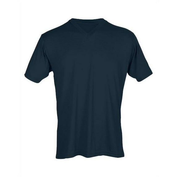 Tultex - Unisex Poly-Rich V-Neck T-Shirt - 207 - Navy - Size: 3XL