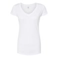 thumbnail image 1 of Tultex Women's Poly-Rich V-Neck T-Shirt Size up to 2XL, 1 of 5