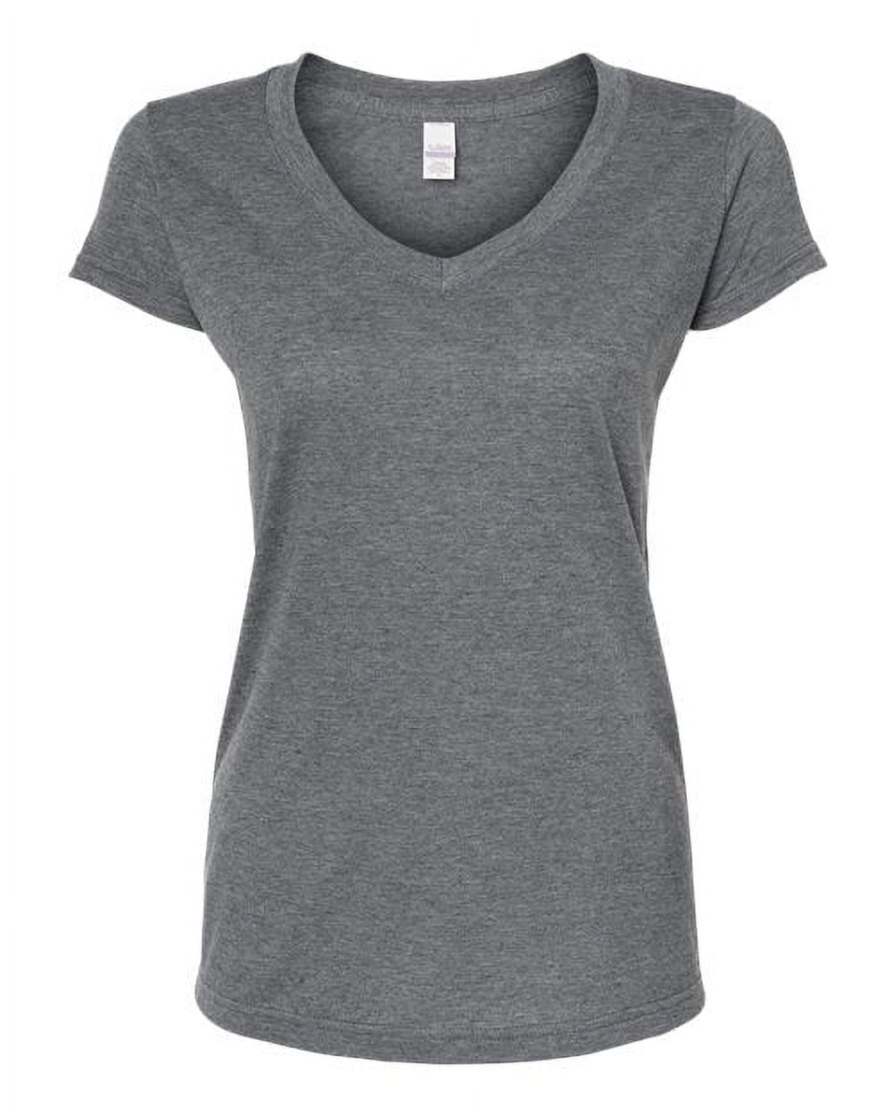 Tultex Women's Poly-Rich V-Neck T-Shirt - Walmart Business Supplies