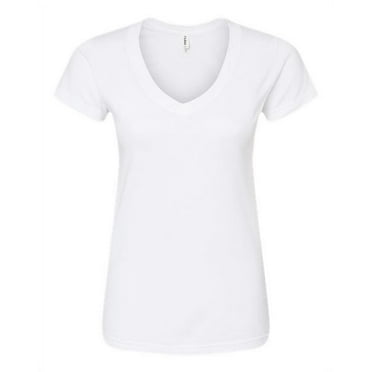 Tultex Women's Slim Fit Fine Jersey V-Neck T-Shirt