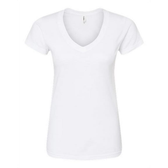Tultex Women�'s Slim Fit Fine Jersey V-Neck T-Shirt