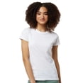 thumbnail image 1 of Tultex Women’s Slim Fit T-Shirt, Women's Short Sleeve Tee, Soft Ring-Spun Cotton Tee, White, S, 1 of 5